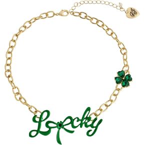 Betsey Johnson Jewelry Women's Paddy's Princess Lucky Bib Necklace in Saudi Arabia