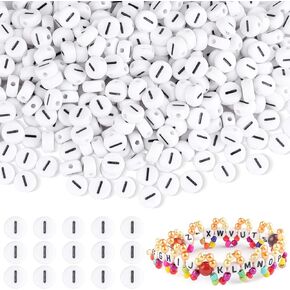 500pcs حبات رسائل ، حبات e للخرز لأساور الصداقة ، مجموعة أدوات ، مجوهرات DIY صنع لوازم الأبجدية حبات الأبجدية in Kuwait