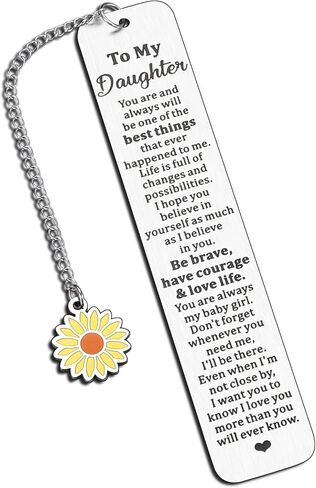 Teen Girl Valentines Gift 16-18 Year Olds-to My Daughter Bookmarks,Valentines'day Gift for 18 Year Old Daughter, Anxiety Relief Items for Her,ADHD Gifts for Teenager,Best Birthday Gifts for Childs in Saudi Arabia