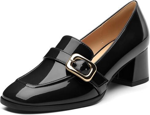 Women's Closed - Toe Loafers with Chunky Heel, All - Weather Solid Dress Pumps for Work and Daily Wear in Saudi Arabia