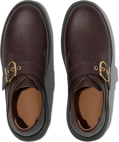 FitFlop Women's F-Mode Stitch Tumbled-Leather Monk Strap Shoes Loafer in Saudi Arabia
