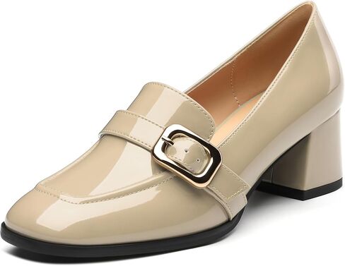 Women's Closed - Toe Loafers with Chunky Heel, All - Weather Solid Dress Pumps for Work and Daily Wear in Saudi Arabia