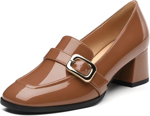 Women's Closed - Toe Loafers with Chunky Heel, All - Weather Solid Dress Pumps for Work and Daily Wear in Saudi Arabia