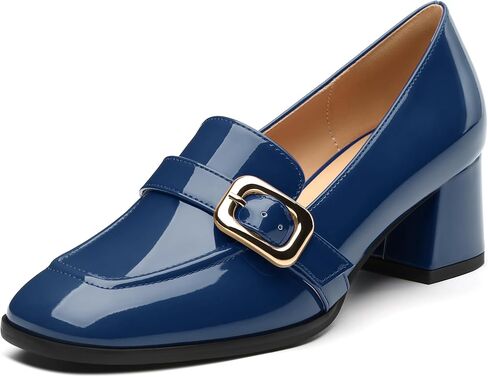 Women's Closed - Toe Loafers with Chunky Heel, All - Weather Solid Dress Pumps for Work and Daily Wear in Saudi Arabia