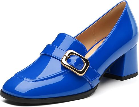 Women's Closed - Toe Loafers with Chunky Heel, All - Weather Solid Dress Pumps for Work and Daily Wear in Saudi Arabia