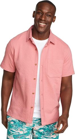 Eddie Bauer Mens Mt Ss Alderpine Seersucker Shirt in Saudi Arabia