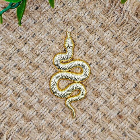 Gold Snake Enamel Pin - Cooperation Series - Enamel Lapel Pin - Plated Badge for Clothing, Bags, and Lanyards in Saudi Arabia