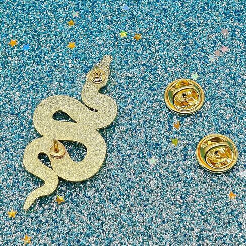 Gold Snake Enamel Pin - Cooperation Series - Enamel Lapel Pin - Plated Badge for Clothing, Bags, and Lanyards in Saudi Arabia