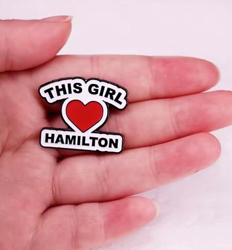 This Girl Loves Hamilton Broadway Musical Theater Alexander Lafayette Heart Fan 1.2" Enamel Pin Badge in Saudi Arabia
