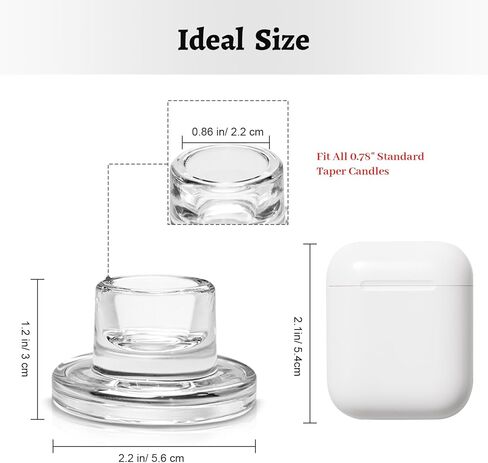 Glass Candle Stick Holder: 20 Pcs Small Clear Taper Candle Holders Bulk for Wedding Short Candle Stick Holder Decor for Table Centerpiece Party Christmas Home in Saudi Arabia