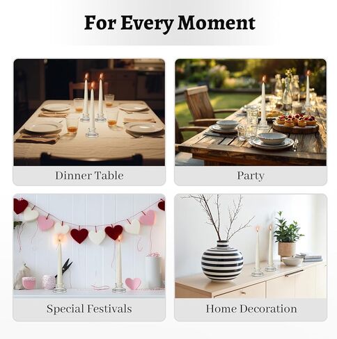 Glass Candle Stick Holder: 20 Pcs Small Clear Taper Candle Holders Bulk for Wedding Short Candle Stick Holder Decor for Table Centerpiece Party Christmas Home in Saudi Arabia