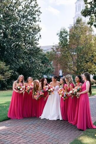 Chiffon One Shoulder Bridesmaid Dress with Slit Sleeveless Long A Line Formal Dress for Women in Saudi Arabia