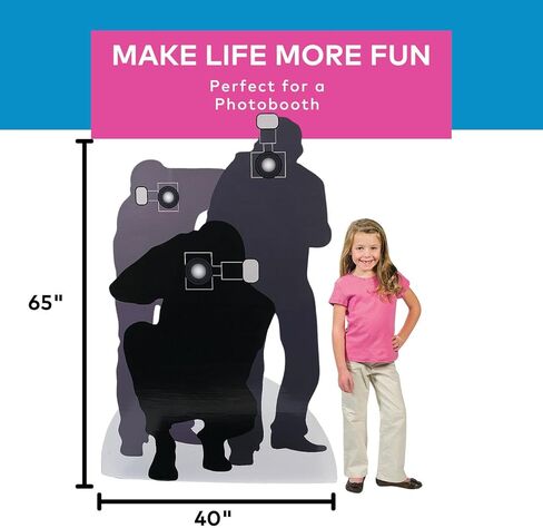Fun Express 40 بوصة × 65 بوصة Paparazzi صورة ظلية من الورق المقوى للديكور القائم - رائع للحفلات الراقصة والأحداث الكبرى وأحداث العمل in Kuwait