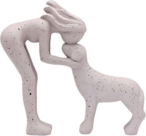 منحوتة حديثة للكلاب - تمثال ديكور منزلي للرف والمكتب وغرفة المعيشة، هدية تذكارية للحيوانات الأليفة لمحبي الكلاب، لمسة تمثال بسيطة in Kuwait