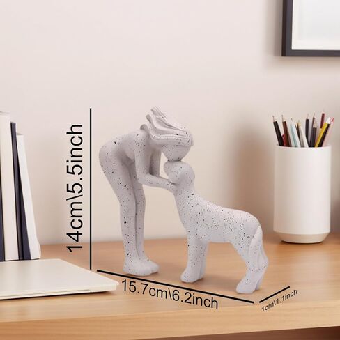 منحوتة حديثة للكلاب - تمثال ديكور منزلي للرف والمكتب وغرفة المعيشة، هدية تذكارية للحيوانات الأليفة لمحبي الكلاب، لمسة تمثال بسيطة in Kuwait