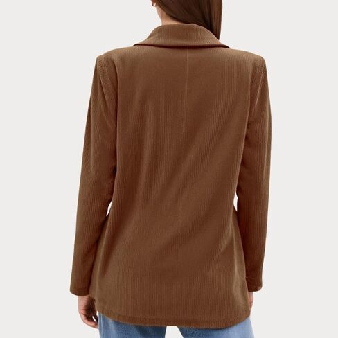 Womens Winter Corduroy Blazers Jackets 2025 Fall Business Casual Suit Jacket Notched Lapel Work Coat Outerwear in Saudi Arabia