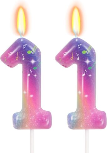 Kpop Musical Note Birthday Candles - Number 8 Candle for Music Themed Cake Topper, Colorful Birthday Decorations for Girls in Kuwait