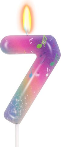 Kpop Musical Note Birthday Candles - Number 8 Candle for Music Themed Cake Topper, Colorful Birthday Decorations for Girls in Kuwait