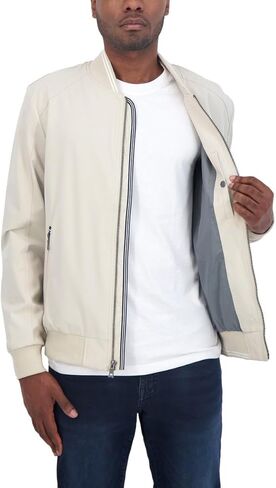 Nautica Men's Bomber Jacket – Windbreaker, Water-Resistant, Waterproof, Golf, Hiking, Boating, Casual Wear in Saudi Arabia