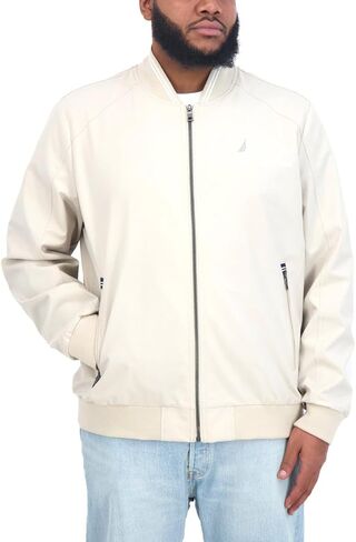 Nautica Men's Bomber Jacket – Windbreaker, Water-Resistant, Waterproof, Golf, Hiking, Boating, Casual Wear in Saudi Arabia