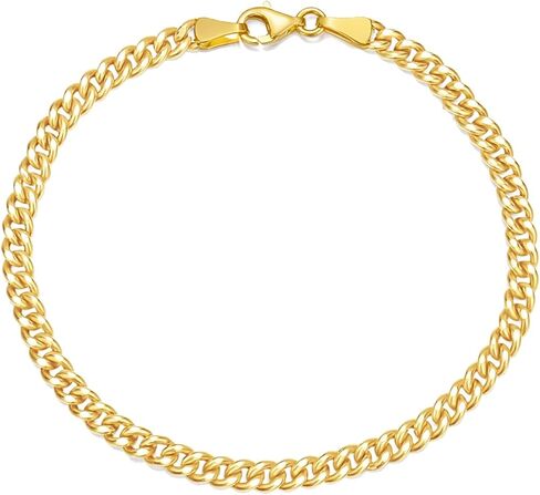 SISGEM Solid 18k Gold Cuban Link Bracelet for Women, Real 18 Karat Gold Jewelry Bracelet for Her (3.2 mm, 6.5 inch) in Saudi Arabia