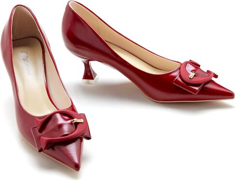 C.Paravano Women's Pumps | Kitten Heels for Women | Pointed Toe Heels for Women | Womens Designer Pumps(Heels Purple,Size 6) in Kuwait