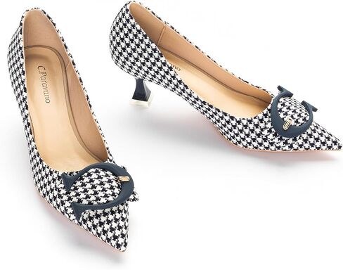 C.Paravano Women's Pumps | Kitten Heels for Women | Pointed Toe Heels for Women | Womens Designer Pumps(Heels Purple,Size 6) in Kuwait