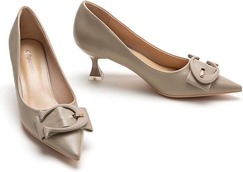 C.Paravano Women's Pumps | Kitten Heels for Women | Pointed Toe Heels for Women | Womens Designer Pumps(Heels Purple,Size 6) in Kuwait