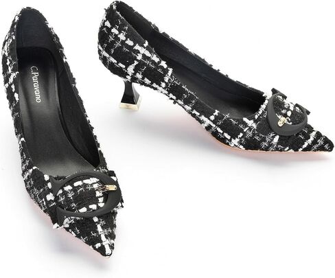C.Paravano Women's Pumps | Kitten Heels for Women | Pointed Toe Heels for Women | Womens Designer Pumps(Heels Purple,Size 6) in Kuwait