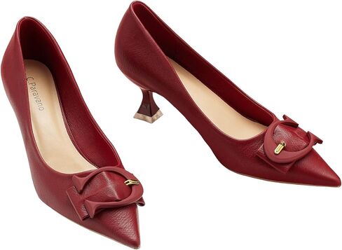 C.Paravano Women's Pumps | Kitten Heels for Women | Pointed Toe Heels for Women | Womens Designer Pumps(Heels Purple,Size 6) in Kuwait