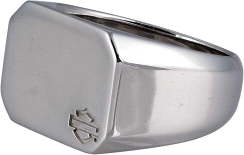 Harley-Davidson Men's Modern Edge Bar & Shield Signet Ring - Sterling Silver in Saudi Arabia