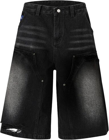Aelfric Eden فضفاض Jorts أساسي حمض غسل فضفاض صالح طويل الدينيم السراويل Y2K الشارع الشهير الصيف جينس قصير in Saudi Arabia