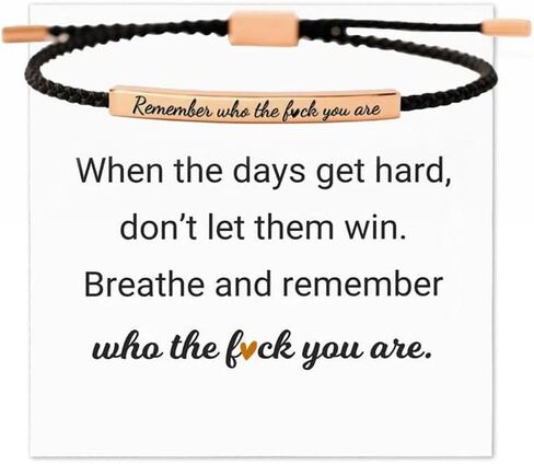 Remember Who The F You Are Bracelet Inspirational Bracelets for Women Dont Let The Hard Days Win Motivational Bracelet in Saudi Arabia