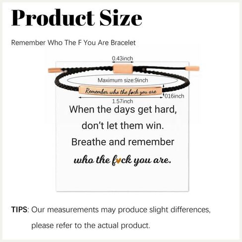 Remember Who The F You Are Bracelet Inspirational Bracelets for Women Dont Let The Hard Days Win Motivational Bracelet in Saudi Arabia