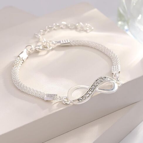 Minimalist Stackable Bracelet for Women, Dainty Silver Chain for Daily Wear & Elegant Christmas Gifts in Saudi Arabia