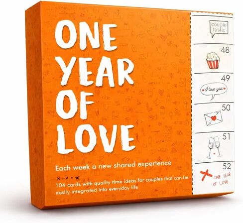 Couple Game for Weekly Quality Time - Couples Gift for Husband, Wife, Him, Her, Men and Women - Perfect for Anniversary, as Wedding Gift for Bride or Valentines Gift - With 104 Date Night Idea Cards in Kuwait