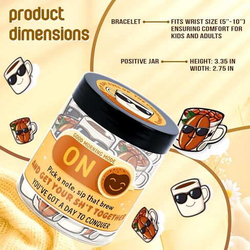 Coffee Lover Gifts for Women, Men - Emotional Support Coffee - Stress Relief Gifts for Coworkers, Barista, Friends, Boss - 60 Daily Positive Affirmation Cards Jar - Desk Decorations in Kuwait