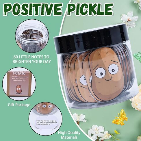 Positive Potato Jar 60 Daily Affirmation Cards Potato Socks & Key Chain For Women Friends Mom Girls Christmas Gifts Xmas Stocking Stuffers Trendy Stuff Birthday Gifts Teacher Gift Ideas Support Potato in Saudi Arabia