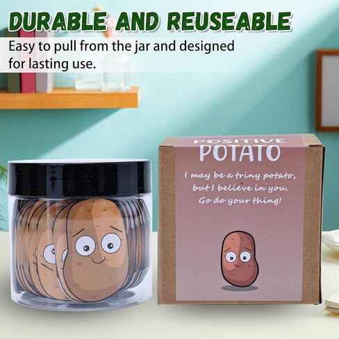Positive Potato Jar 60 Daily Affirmation Cards Potato Socks & Key Chain For Women Friends Mom Girls Christmas Gifts Xmas Stocking Stuffers Trendy Stuff Birthday Gifts Teacher Gift Ideas Support Potato in Saudi Arabia
