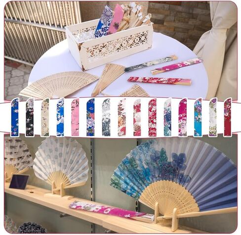 NBEADS 15 Pcs Folding Hand Fan Bag, Silk Folding Chinese Hand Fan Bags Folding Fan Pouch Japanese Hand Fan Cover Silk Pouches Bag for Dance Hand Held Fan, 9.13x1.81x0.01inch in Saudi Arabia