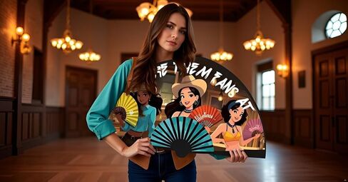 JRPLXIML 13in Line Dance Popping Fans, Where Them Fans At Clack Fan, Western Hand Fan for Dance, Party, Decoration, Festival for Country Dancing in Saudi Arabia
