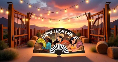 JRPLXIML 13in Line Dance Popping Fans, Where Them Fans At Clack Fan, Western Hand Fan for Dance, Party, Decoration, Festival for Country Dancing in Saudi Arabia