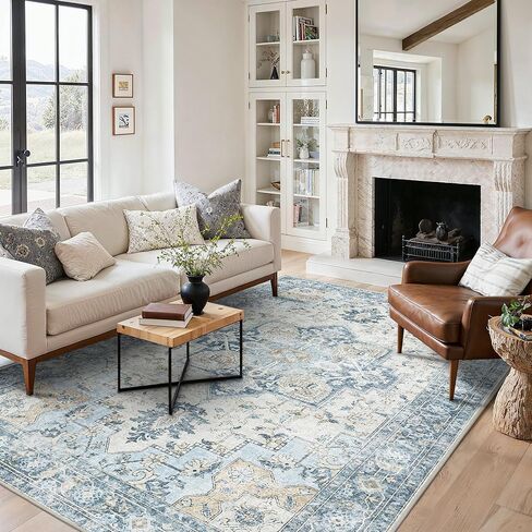 Area Rug 2x3 Doormat, Machine Washable Low Pile Rugs, Small Retro Entryway Mat for Entrance, Hallway, Kitchen and Corridor, Light Taupe Brown in Saudi Arabia