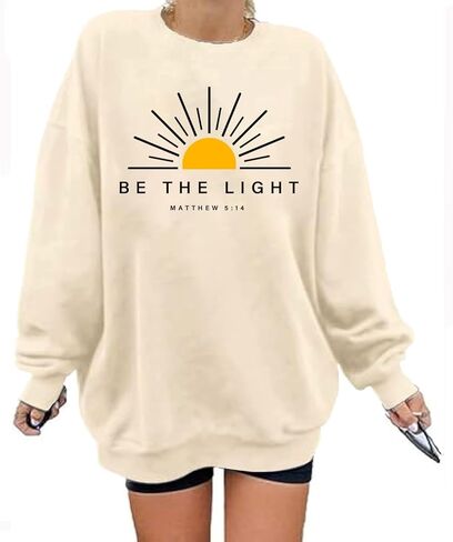 Christian Sweatshirt Women God is Within Her Bible Verse Pullover Religious Sayings Inspirational Long Sleeve Top in Kuwait