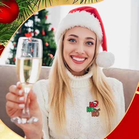 24 حزمة دبابيس عيد الميلاد السائبة Hohoho المينا دبابيس هدايا عيد الميلاد حزب تفضل عيد الميلاد سانتا قبعة الأيائل التلبيب دبابيس للحقائب القبعات الملابس دبابيس اكسسوارات للنساء الرجال الديكور in Saudi Arabia