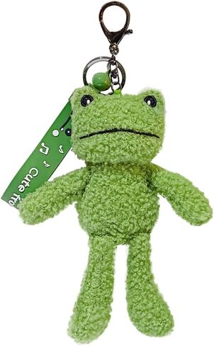 Cute Frog Charm Accessories for Backpacks, Frog Plush Keychain Purse Charms for Girls Women in Saudi Arabia