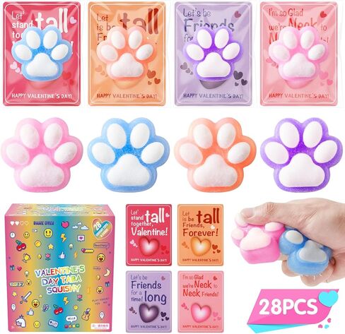 8Pcs Taba Squishy Cat Paw Squeeze Toys, Squishy Fidget Toy, Kawaii Squishies Sensory Toys, Pinch Family Squishy Toys, Cat Paws Mochi Toys,Stress Relief for Party Favors,Novelty Things for Adults Kids in Saudi Arabia