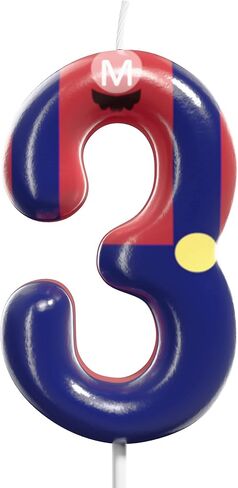 Red and White Number Birthday Candles 0-9, Pixel Style Cake Topper Candles for Kids Birthday, Graduation, Wedding, and Party Supplies (TNT, 8) in Saudi Arabia
