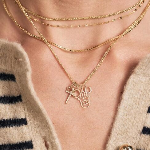 Gelin Diamond Cross Charm Pendant in 14K Gold in Saudi Arabia
