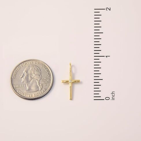 Gelin Diamond Cross Charm Pendant in 14K Gold in Saudi Arabia